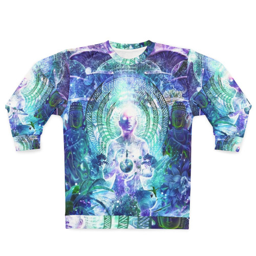 Observers of the Sky Sweatshirt with psychedelic and spiritual design