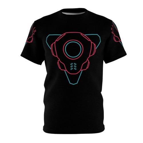 Cyber Punk Night Gamer Futuristic Gaming T-Shirt with abstract neon and minimalist design