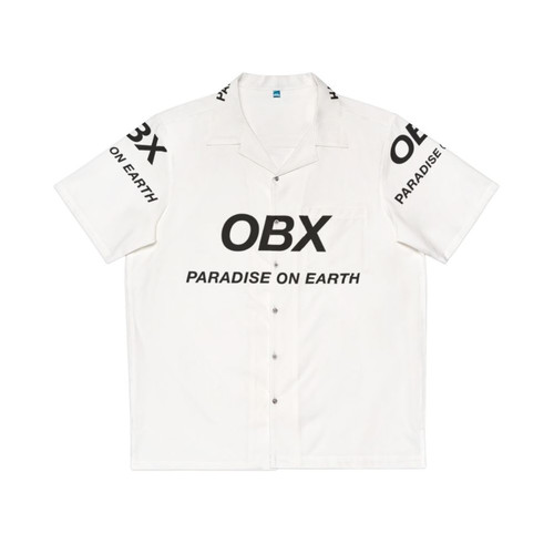 OBX Hawaiian Shirt with Tropical Floral Pattern