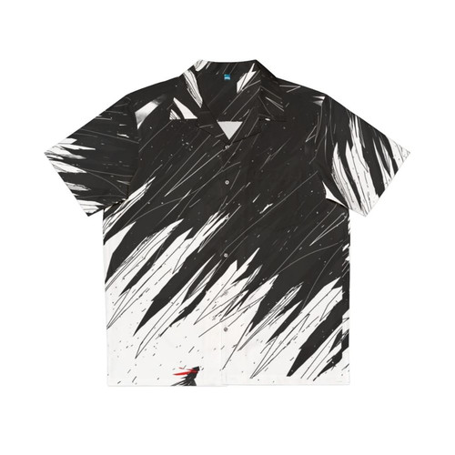 Geometric storm Hawaiian shirt with abstract nature-inspired design