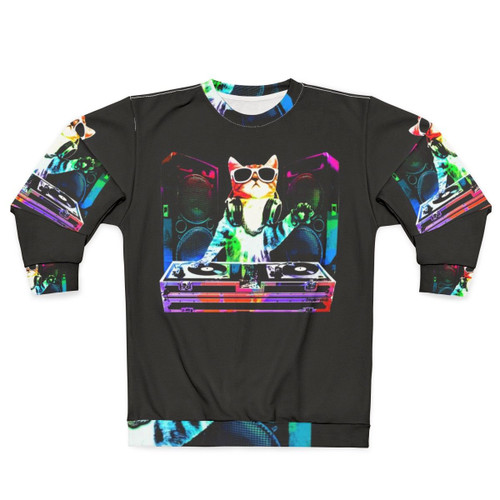 Colorful DJ Cat Sweatshirt