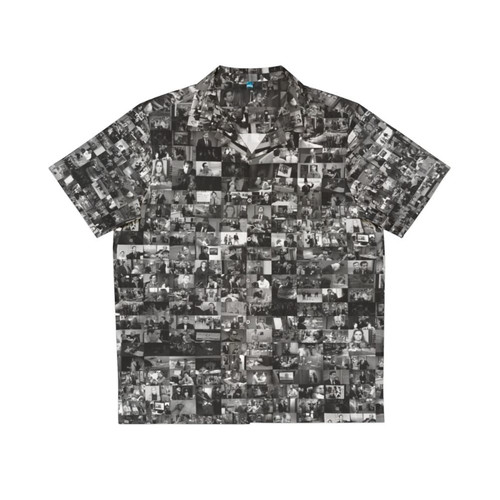 The Office Hawaiian Shirt featuring the office mural, Dwight Schrute, and Michael Scott