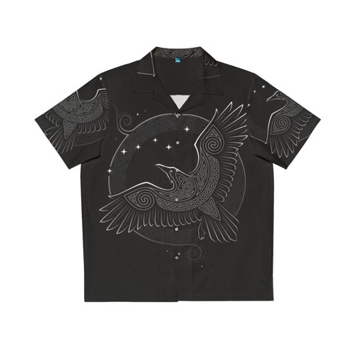 Northern Raven Mythical Hawaiian Shirt with Tribal Graphic