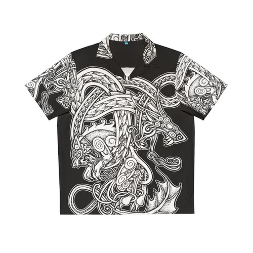 Fenrir and Jormungandr Norse Mythology Hawaiian Shirt