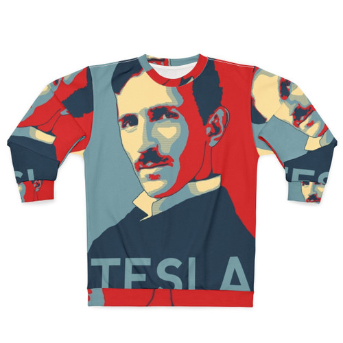 Nikola Tesla Inspired Sweatshirt with Tesla Coil Design