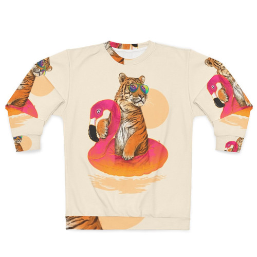 Chillin Flamingo Tiger Sweatshirt