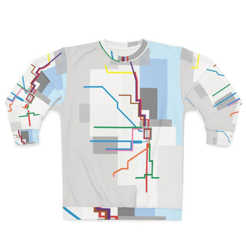 Chicago Transit Map Lake Michigan Sweatshirt