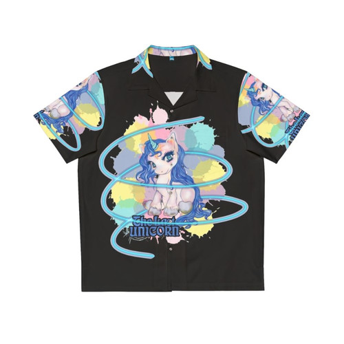 Colorful The Last Unicorn Hawaiian Shirt featuring a kawaii horse and unicorn design