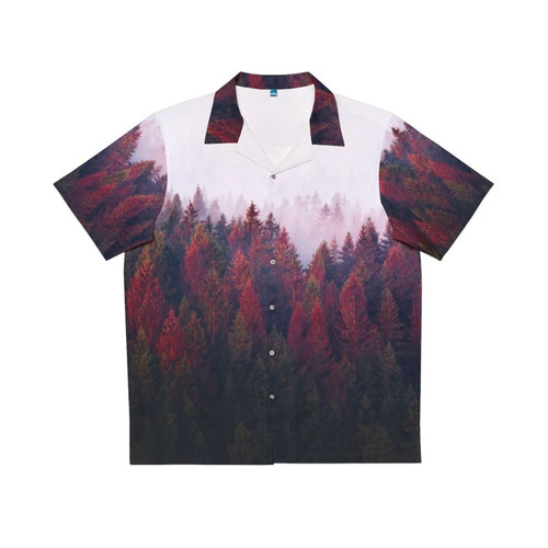 Tropical Hawaiian Shirt with nature landscape design