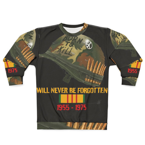 Never Forgotten Military Veteran Memorial Tribute Sweatshirt