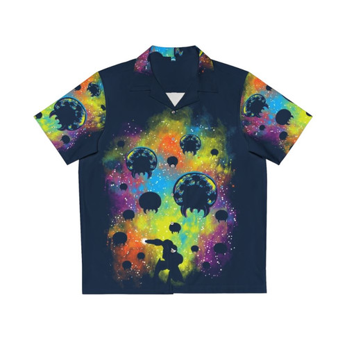 Galactic Warrior Hawaiian Shirt with Vibrant Space-Themed Design