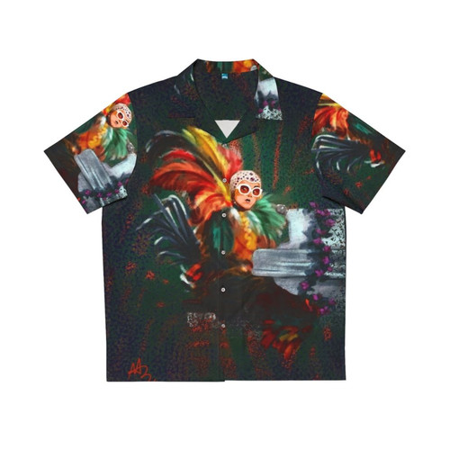 Elton John Hawaiian Shirt with Vibrant Colorful Pattern