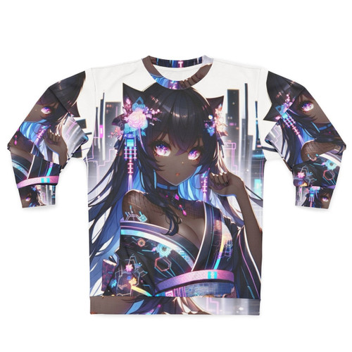 Neon Dreams Sweatshirt - Cyberpunk Inspired Futuristic Fashion