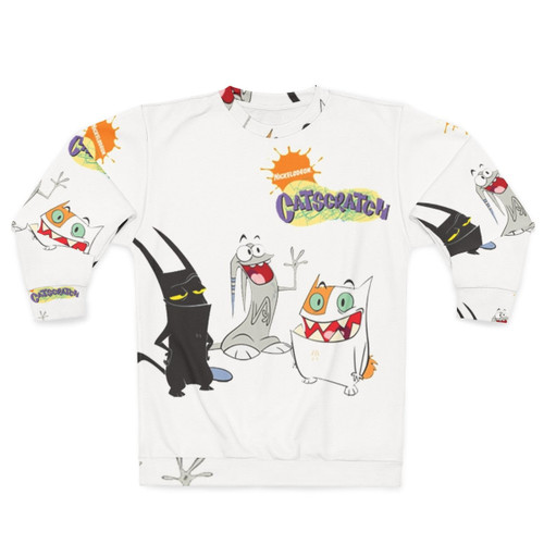 Catscratch cartoon cat graphic sweatshirt