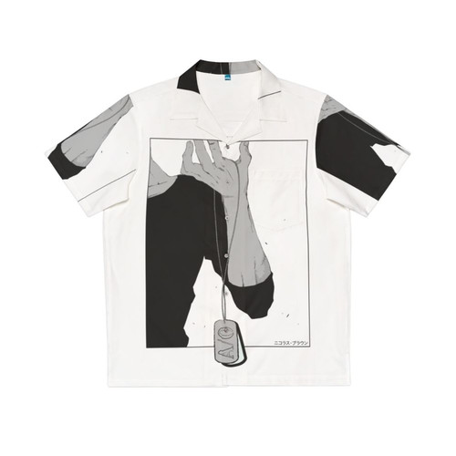 Nicolas Brown Grayscale Hawaiian Shirt