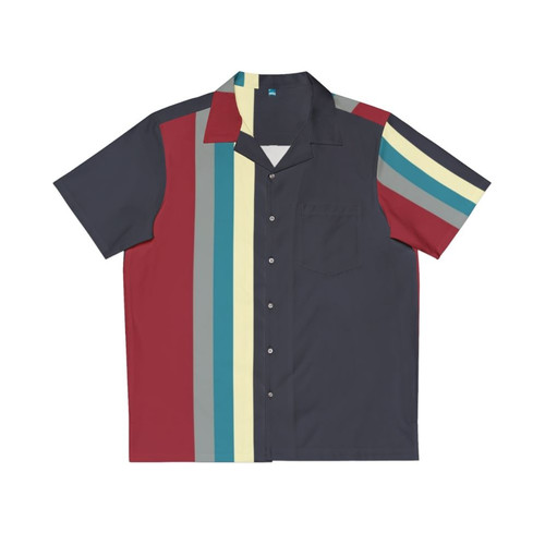 Mod Stripes Hawaiian Shirt - Sixties Inspired Modernist Style