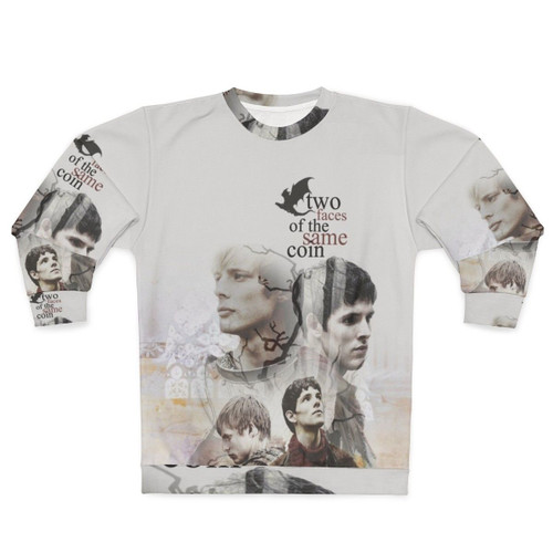 Merlin Sweatshirt with Arthur Pendragon and Fantasy TV Show Graphics