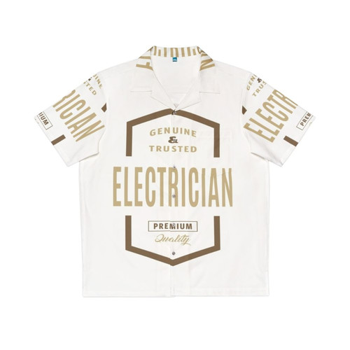 Electrician Hawaiian Work Shirt 2 - Hawaii Inspired Occupational Apparel