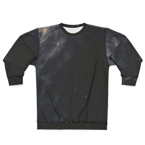 Melancholy sweatshirt with galaxy and night sky design