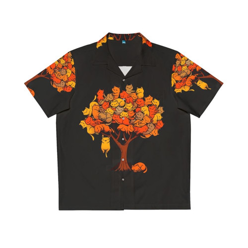 Tropical Cat Tree Hawaiian Shirt