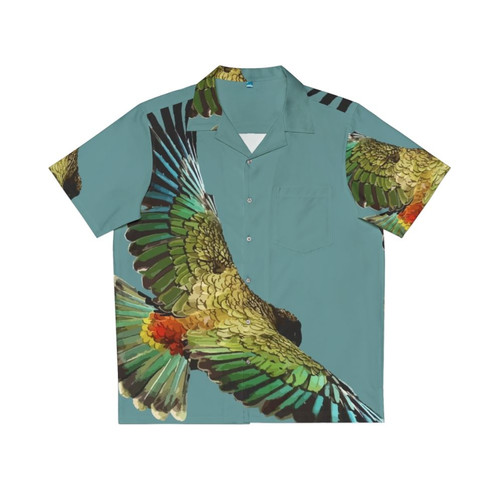 New Zealand Kea Hawaiian Shirt featuring the vibrant alpine parrot