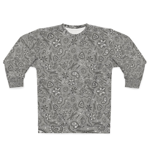 Cartoon Microbes Gray Sweatshirt