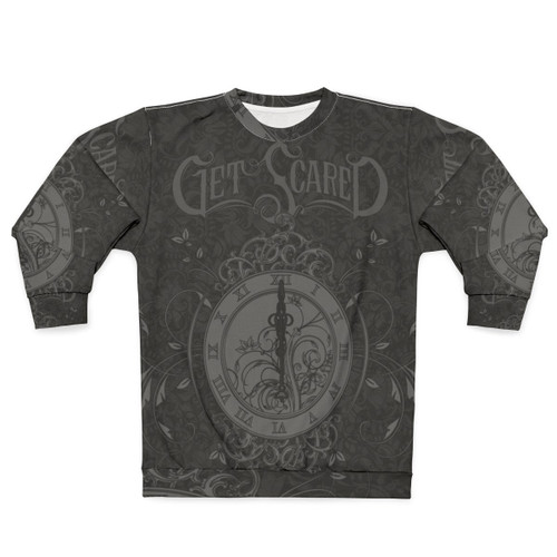 Get Scared Demons Recreation Sweatshirt featuring a dark and floral design