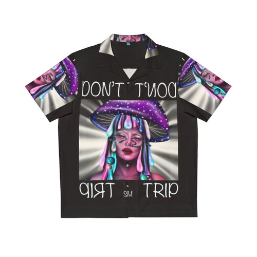 Trippy psychedelic mushroom Hawaiian shirt