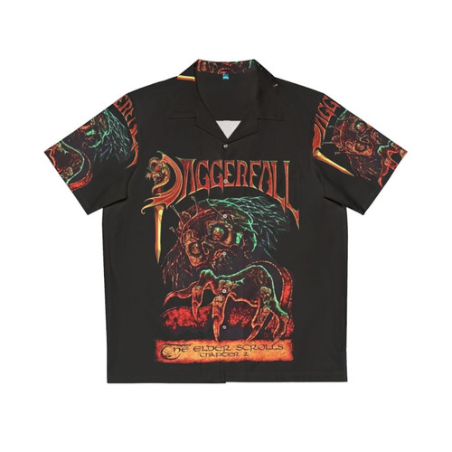 Daggerfall Hawaiian Shirt featuring the Elder Scrolls video game logo