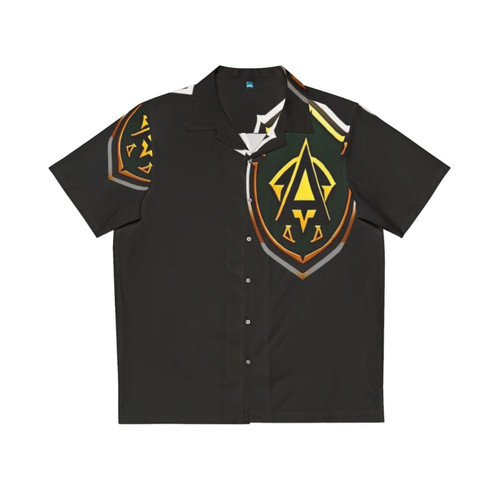 Triforce inspired Hawaiian shirt with Zelda and Link designs