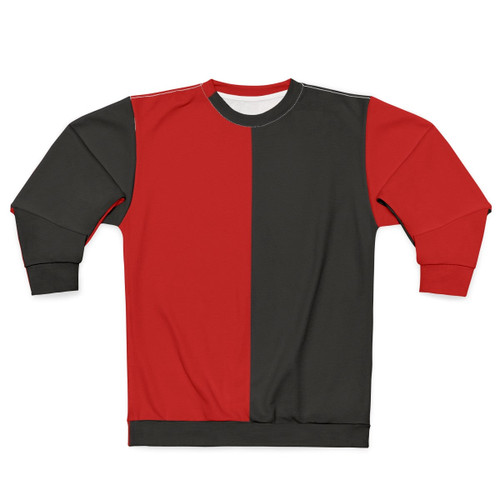 Harlequin black and red colorblock sweatshirt