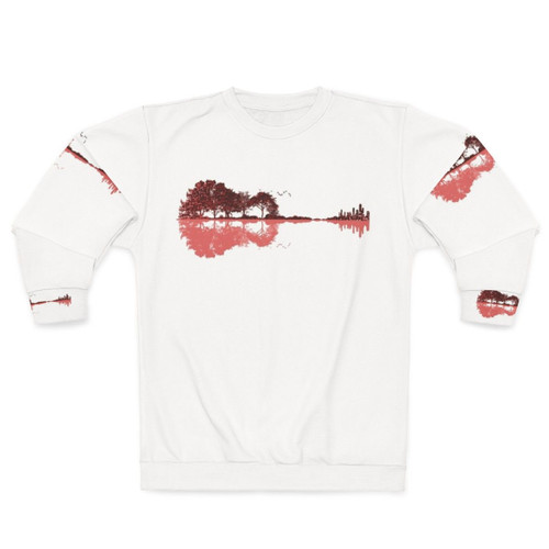 Nature guitar musical notes minimalist design sweatshirt