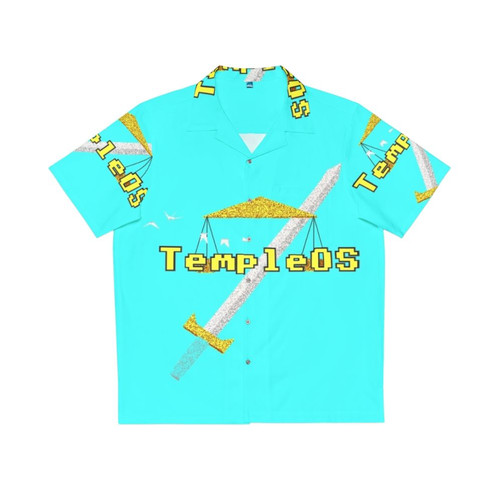 Temple OS Hawaiian Shirt featuring the iconic Terry Davis design