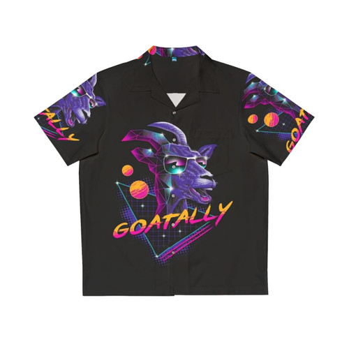 Neon Goat Hawaiian Shirt