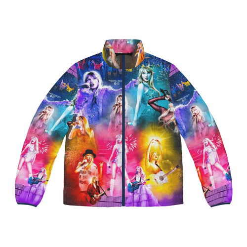 Taylor Swift The Eras Tour Puffer Jacket featuring tour poster design