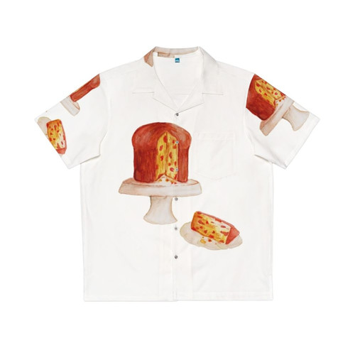 Team Panettone Hawaiian Shirt with Italian Panettone Cake Design
