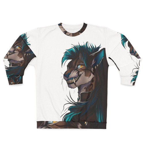 Naerys Smile Anthro Furry Cat Caracal Sweatshirt