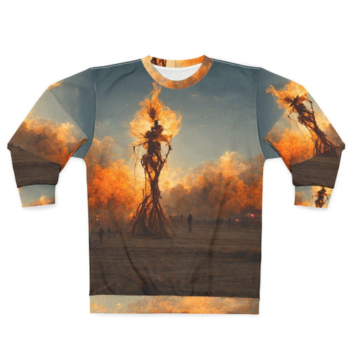 Burning Man inspired fire burner sweatshirt