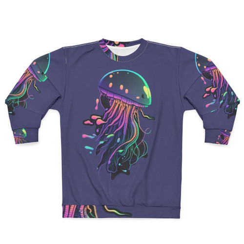Mythical sea creatures sweatshirt with fantasy beasts and enchanted animals