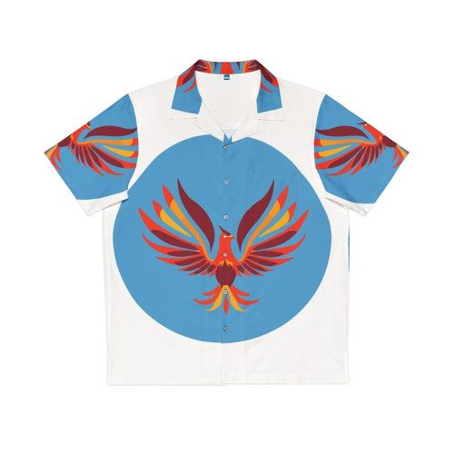 Mid-Century Modern Phoenix Legendary Animals Hawaiian Shirt