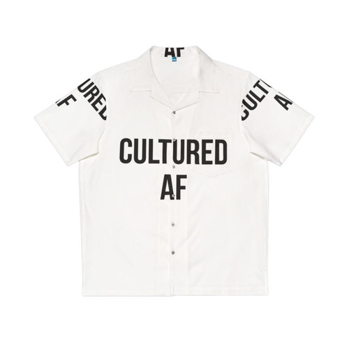 Cultured AF Hawaiian Shirt with tropical floral pattern