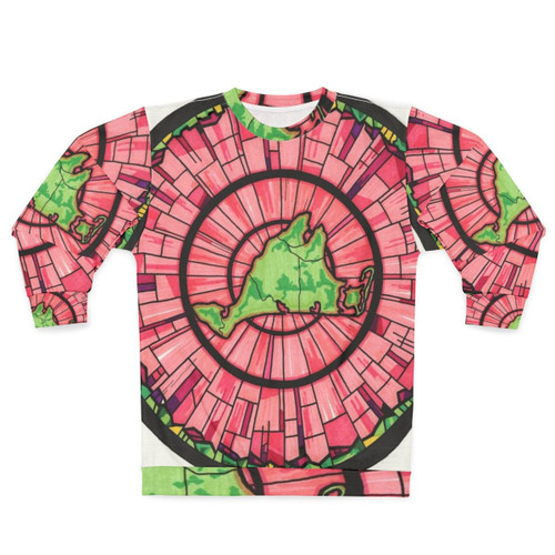 Martha's Vineyard Pink and Green Sweatshirt