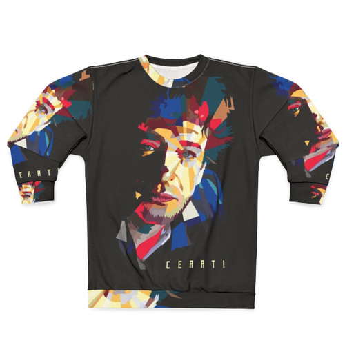 Gustavo Cerati Soda Stereo Low Poly Sweatshirt