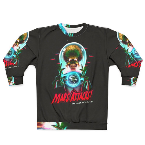 Mars Attacks movie poster inspired sweatshirt