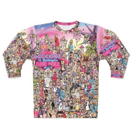 Britney Spears clone pop art design on a sweatshirt