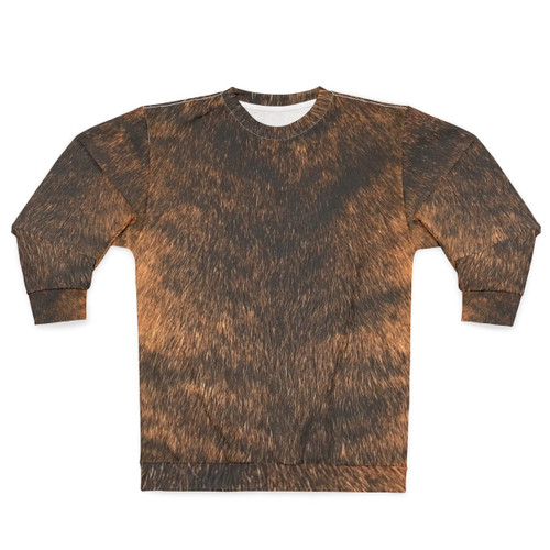 Brindle Animal Print Brown Brindle Dog Sweatshirt