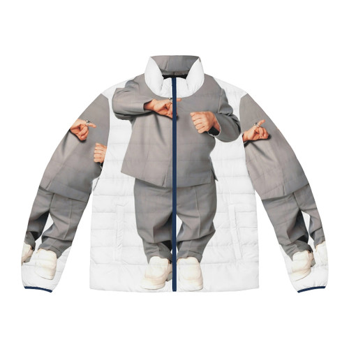 Mini Me Puffer Jacket - Optical Illusion Parody of Austin Powers