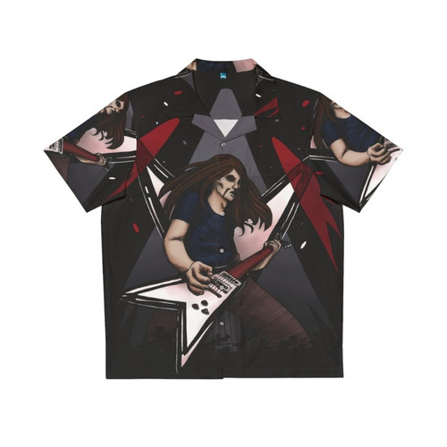 Metalocalypse Toki Wartooth playing guitar on stage Hawaiian shirt