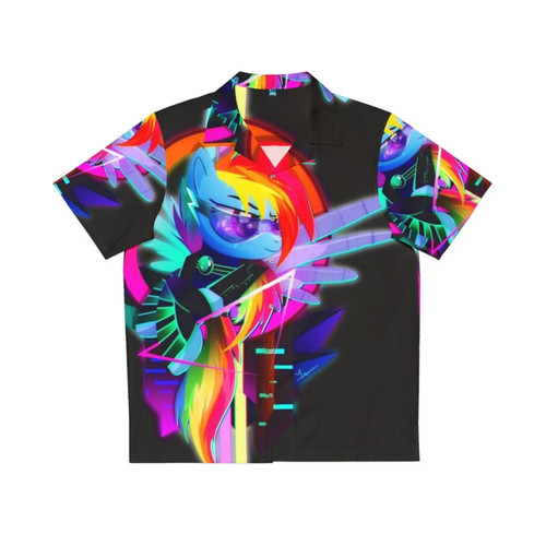 Synthwave Rainbow Dash Hawaiian Shirt