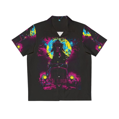 Creepy eyes Hawaiian shirt with Jeepers Creepers horror movie theme